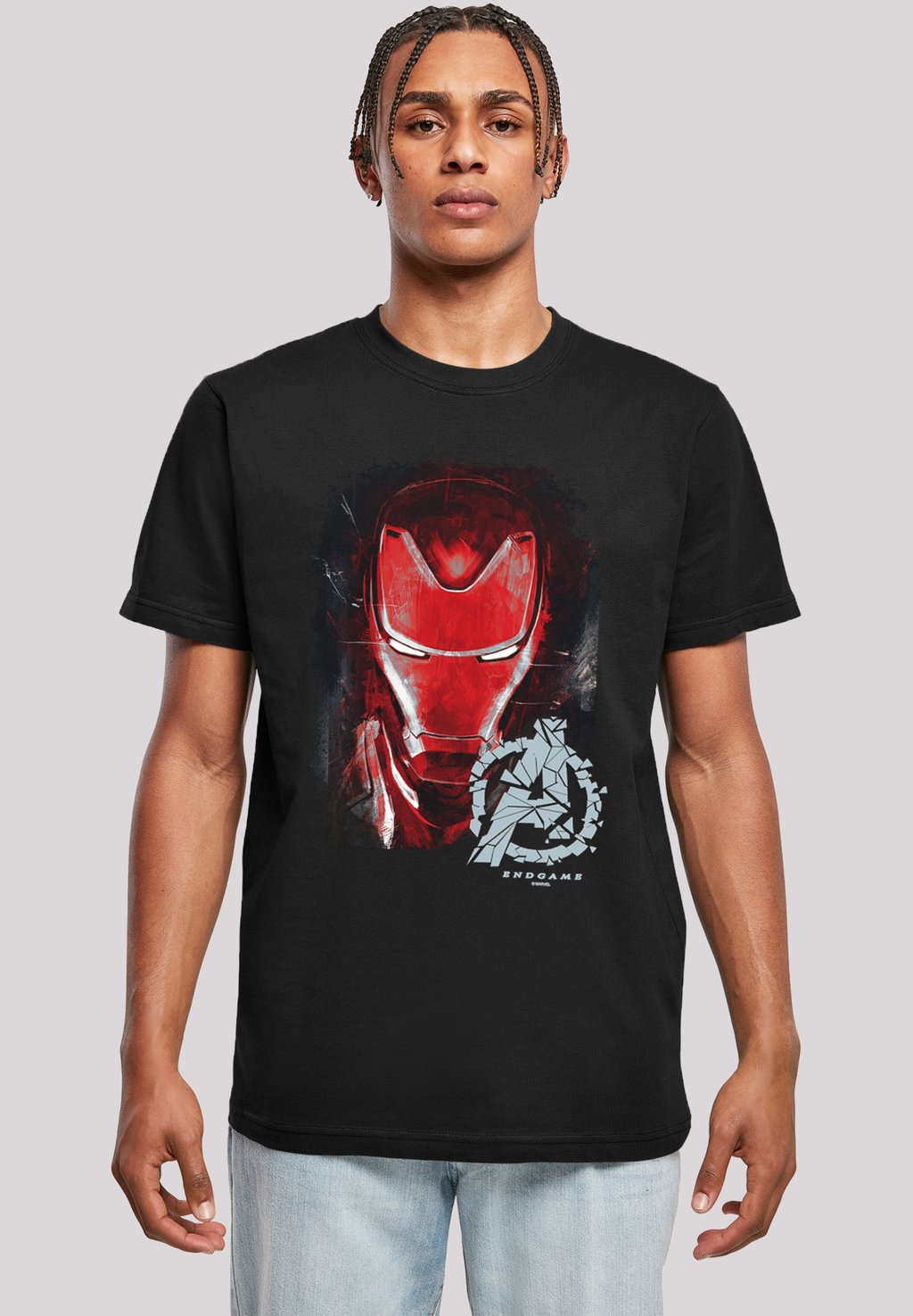 

Футболка с принтом MARVEL AVENGERS ENDGAME IRON BRUSHED F4NT4STIC, черный