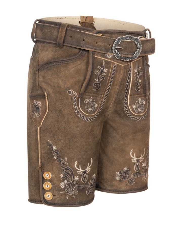 

Nübler Детские короткие кожаные штаны Edgar коричневого цвета