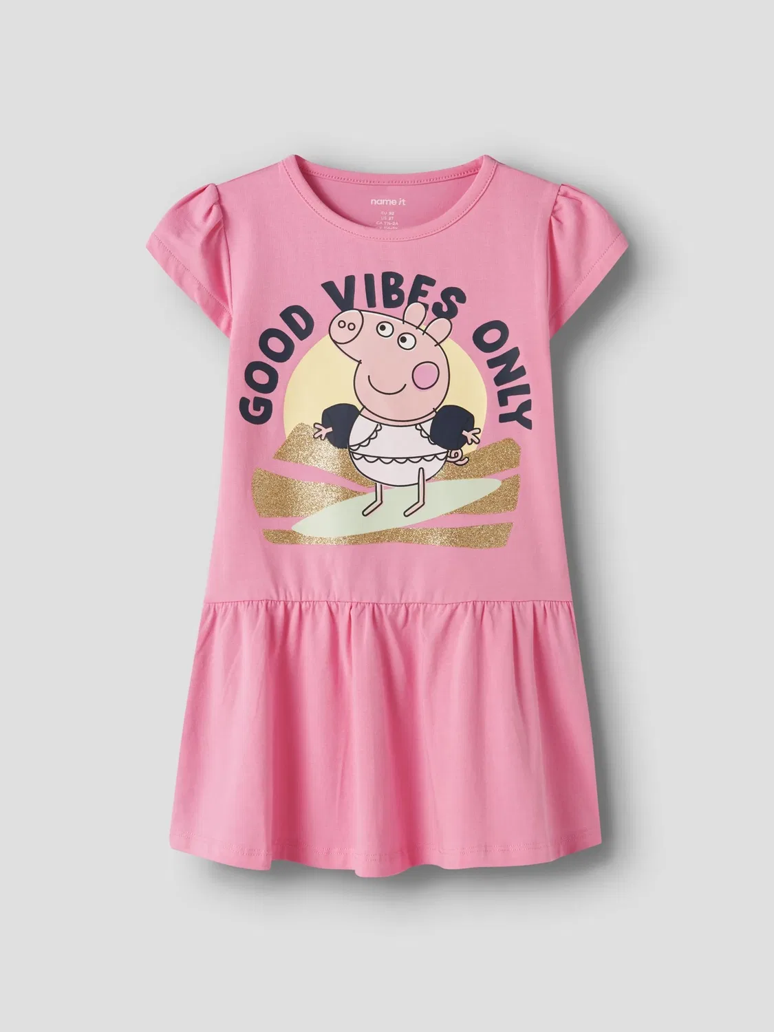 Платье с принтом Peppa Wutz Name it, pink drink — фото 3