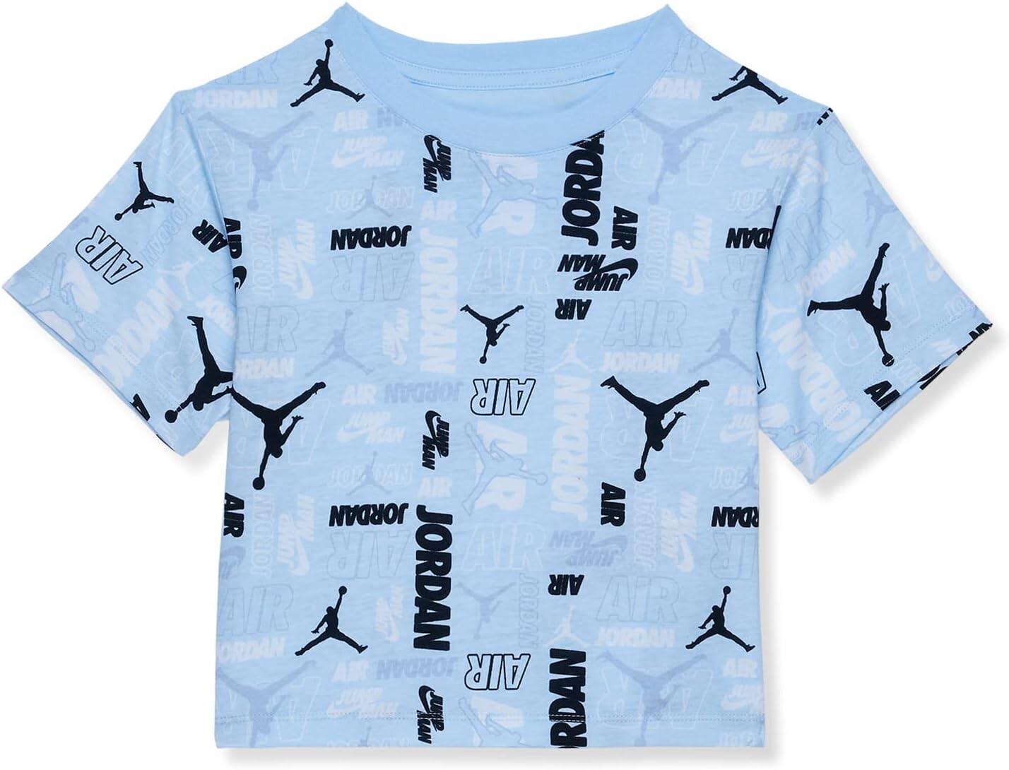 

Футболка Jordan Kids Cool Stack All Over Print Tee, цвет Ice Blue