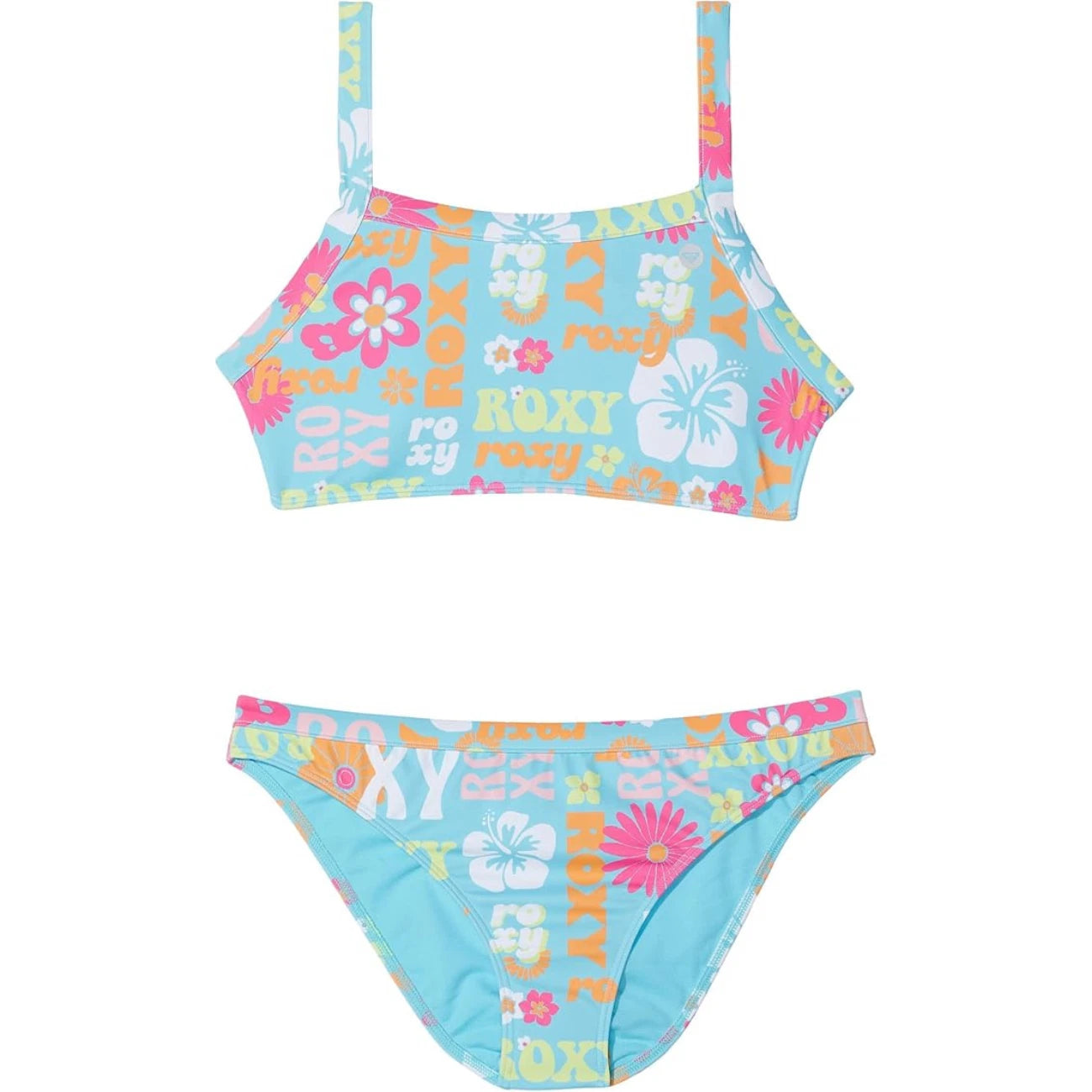 

Детский укороченный бикини-комплект Roxy Island Trip, синий купальник с графическим принтом RED720