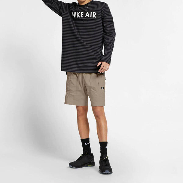 Шорты sportswear casual cargo big pocket sports shorts khaki Nike, хаки — фото 3