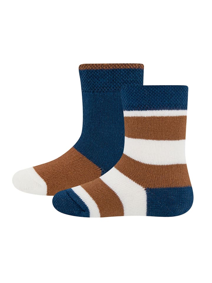 

Ewers Набор из двух носков, полосатые, цвета латте-пергамент-пассерина