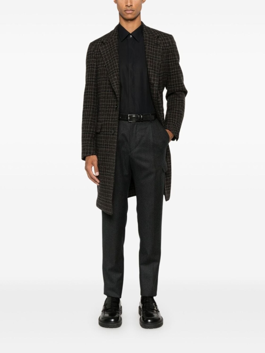 

Zegna хлопковая рубашка, черный