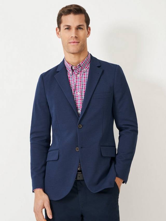 

Мягкий джерсей блейзер Crew Clothing, Navy Blue