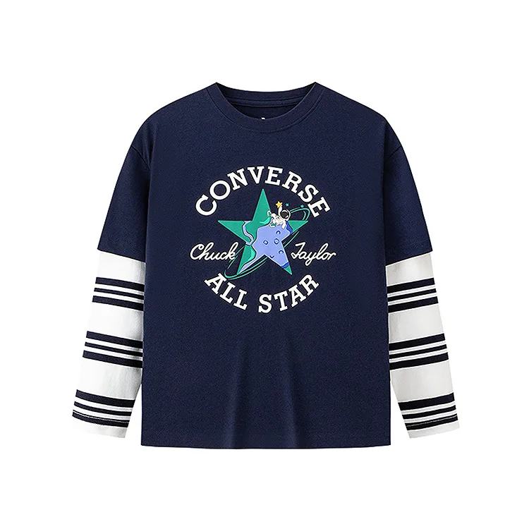 Футболка для детей с круглым вырезом Converse, черный-черный — фото 3