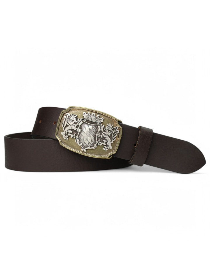 

FRONHOFER Баварский традиционный пояс темно-коричневого цвета