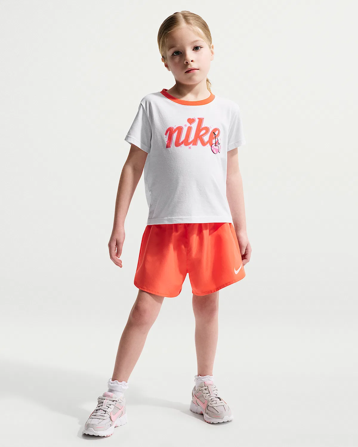 Детский набор Nike Dri-FIT: футболка и шорты, Turf Orange