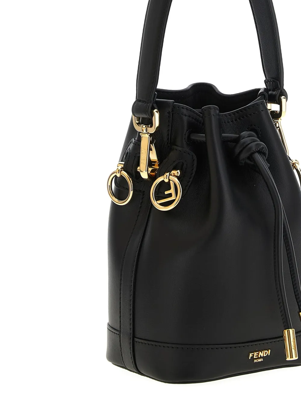 Мини-сумка-ведро Mon Tresor Fendi, черный — фото 3