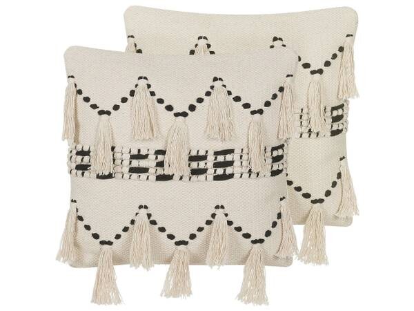 

Подушка Beliani 2 шт THONDI, 45x45x45 см цвет beige/schwarz/creme