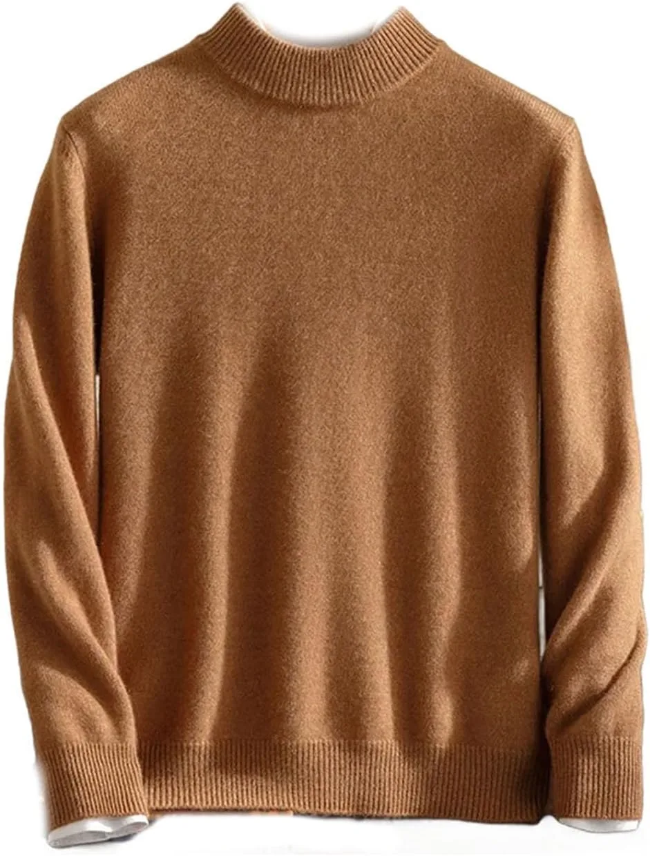 

Мужской свитер водолазка из кашемира с норкой свободного кроя мягкий теплый размер L