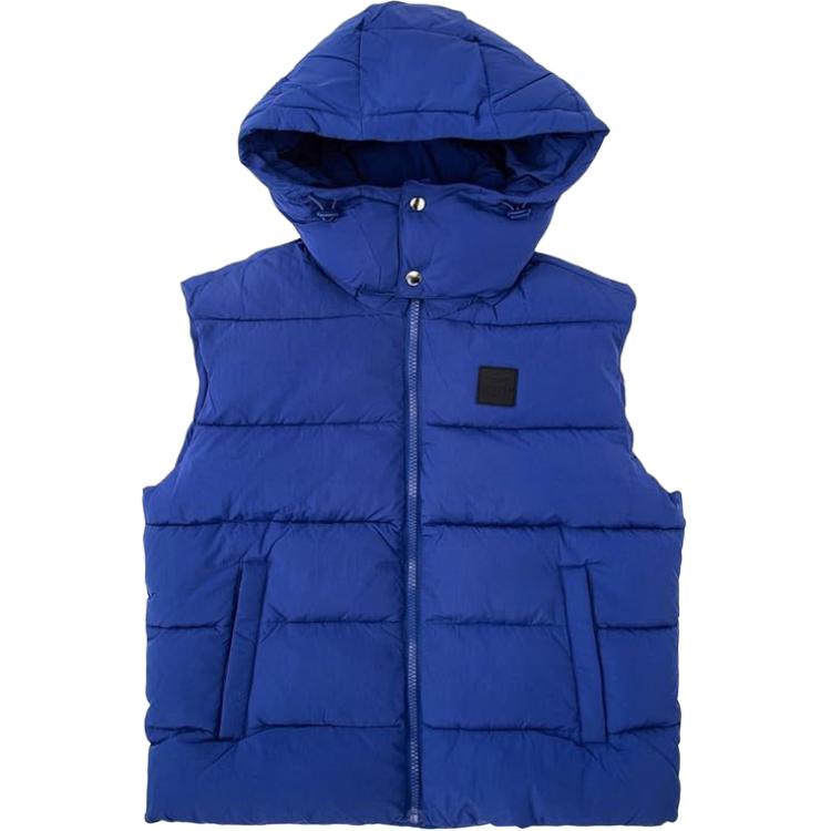 

Diesel Мужской жилет синего цвета со съемным капюшоном