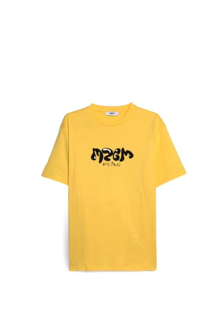Футболка, хлопок, для детей Msgm, желтый