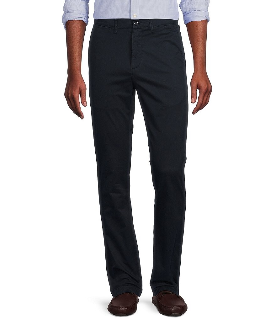 

Удобные эластичные повседневные брюки из саржи Cremieux Blue Label Soho Slim Fit с плоской передней частью, синий