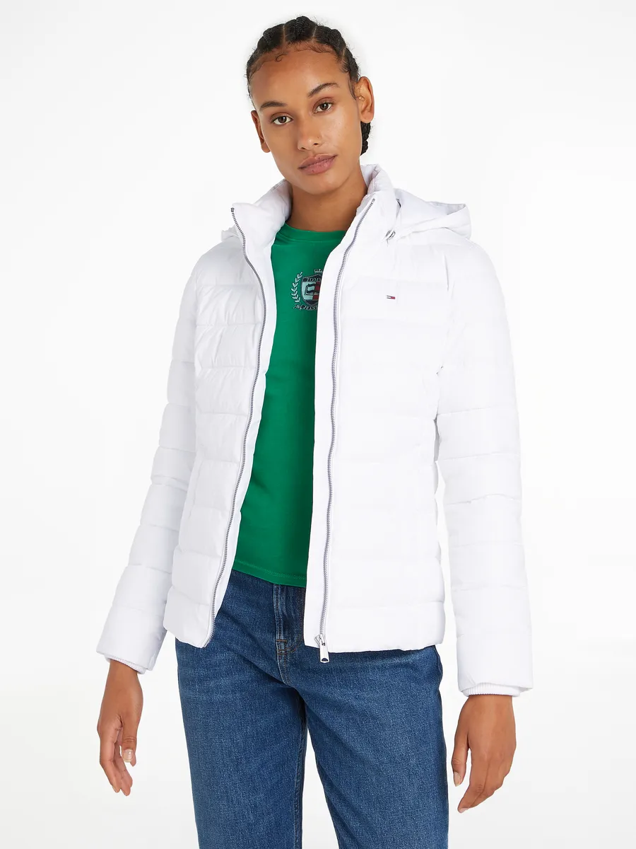 

Стеганая куртка Tommy Jeans "TJW BASIC HOODED JACKET", с капюшоном, с капюшоном, белый