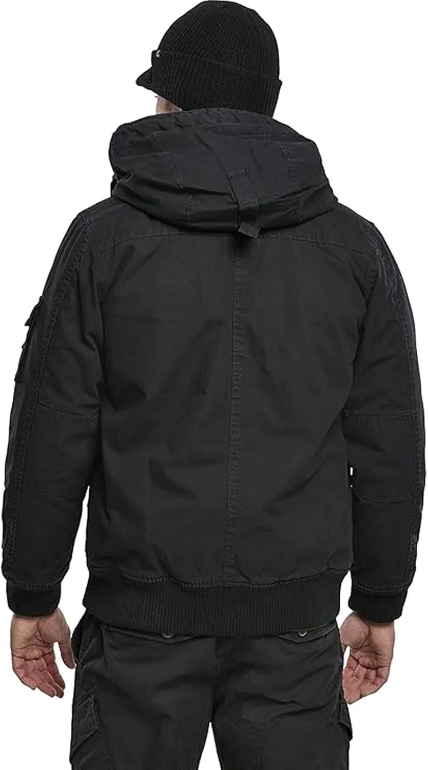 Мужская короткая куртка с капюшоном Brandit Individual Wear - теплая, легкая, дышащая, в стиле милитари, для повседневной носки на открытом воздухе — фото 3