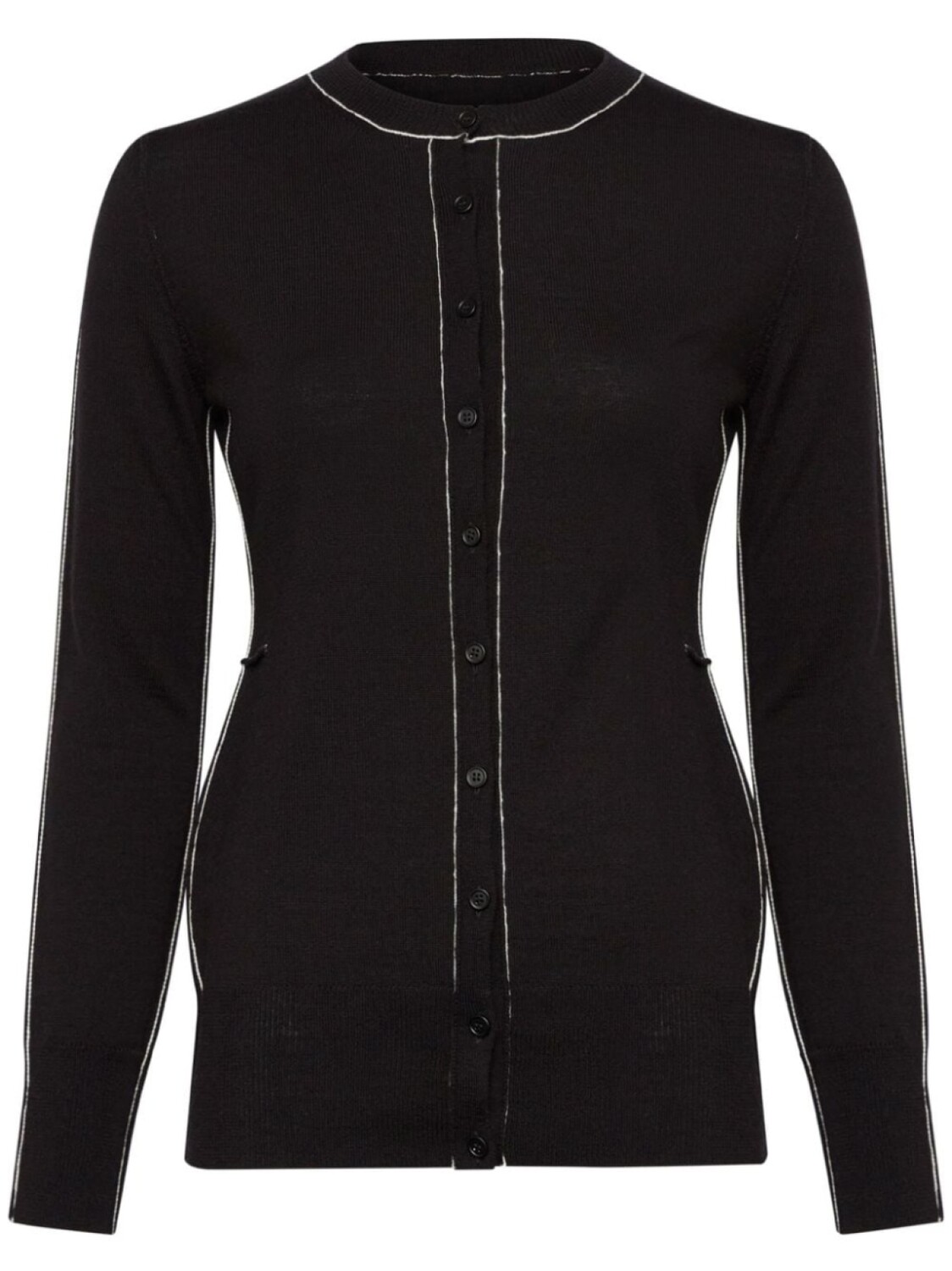 

MM6 Maison Margiela кардиган с контрастной отделкой, черный
