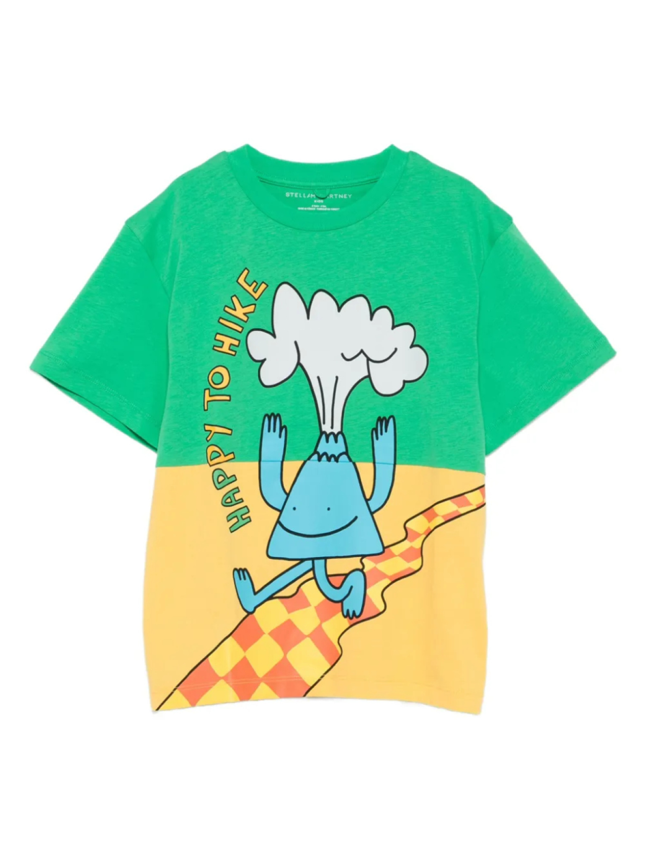 

Футболка с принтом «Вулкан» Stella McCartney Kids, зеленый