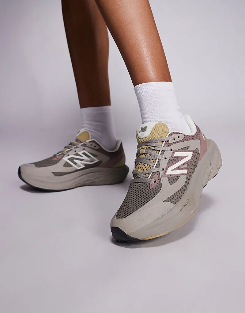 Кроссовки-унисекс New Balance Fresh Foam коричневого и бордового цветов