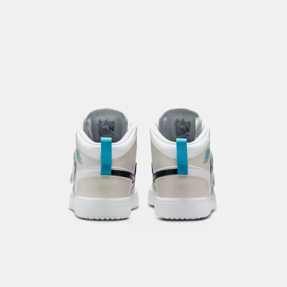 Nike Детские баскетбольные кроссовки mid top серый белый для детей 3-7 лет — фото 3
