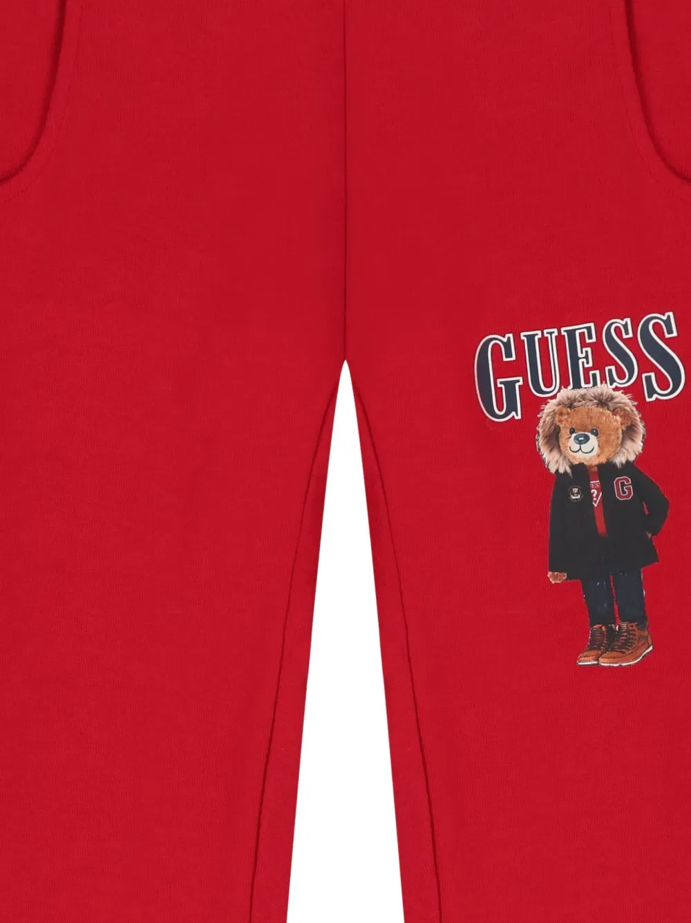 Спортивные штаны "Плюшевый мишка" Guess Kids, красный — фото 3