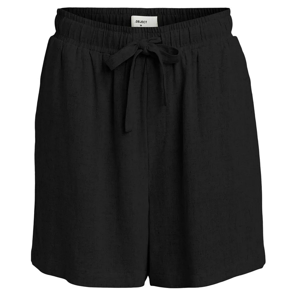 

Шорты Object Sanne Wide high waist, черный