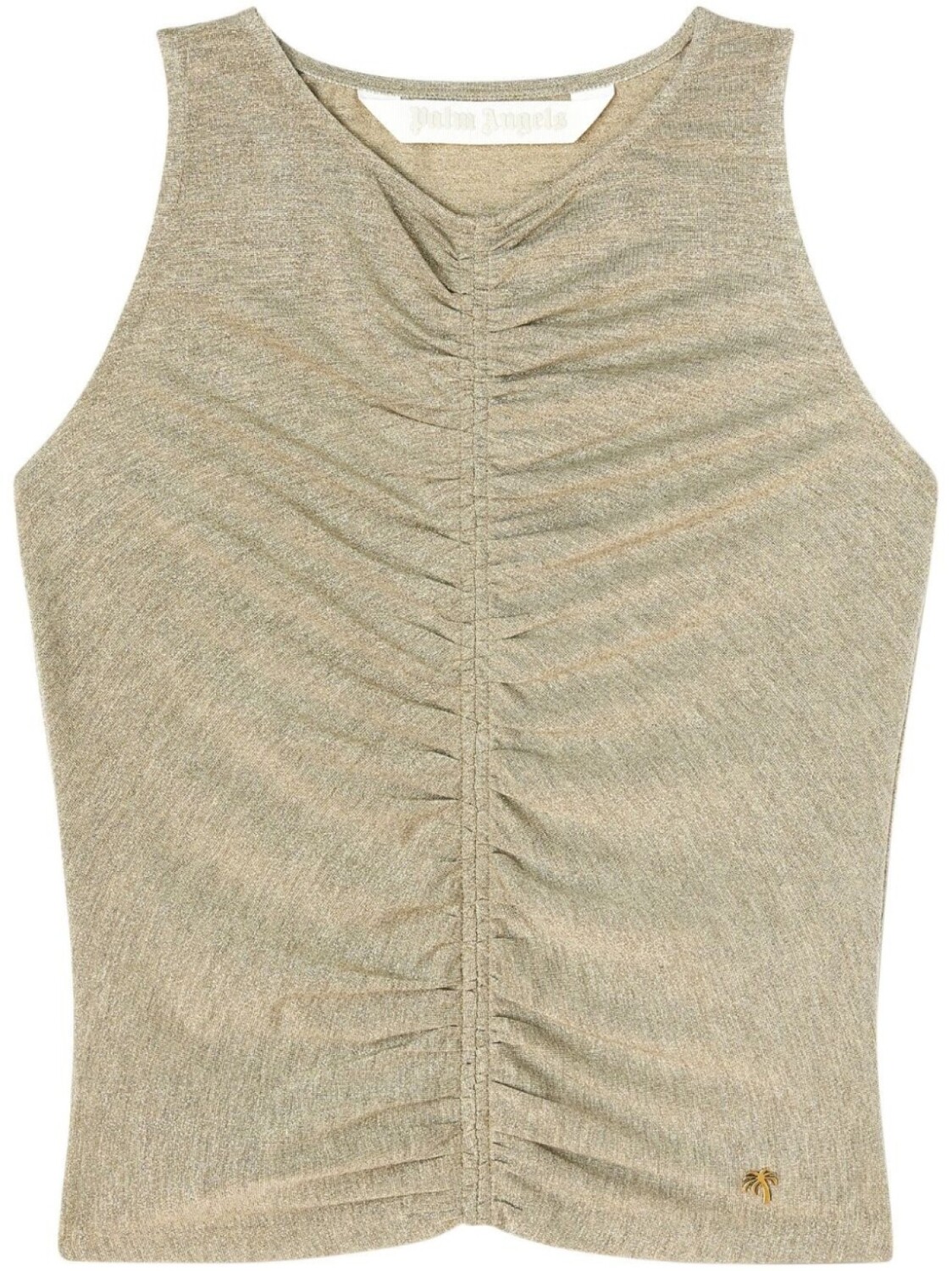 

Palm Angels топ со сборками, золотистый