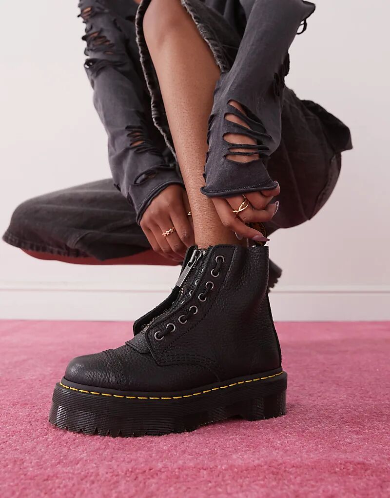Ботинки Dr Martens Unisex Sinclair на платформе из обработанной кожи наппа