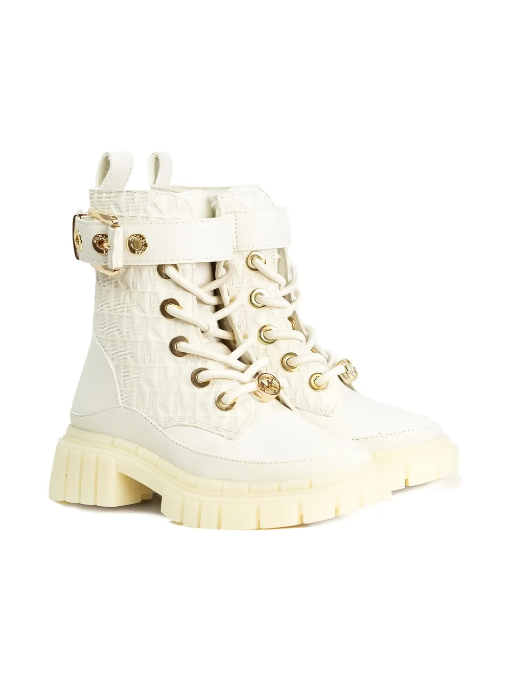 

Стеганые ботинки с пряжкой Michael Kors Kids, нейтральный