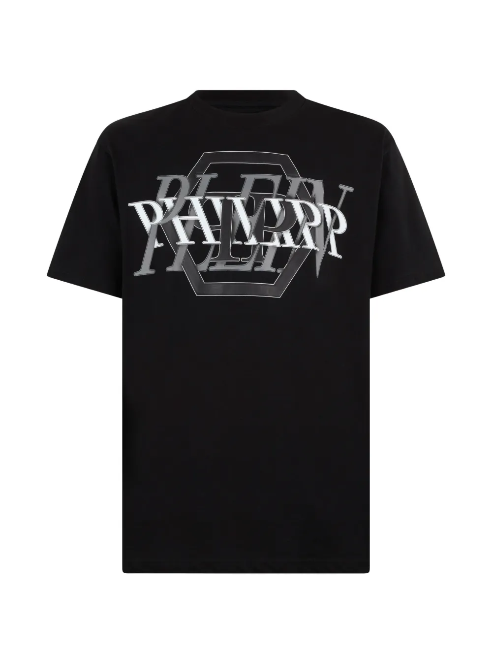 

Футболка с логотипом и круглым вырезом Philipp Plein, черный