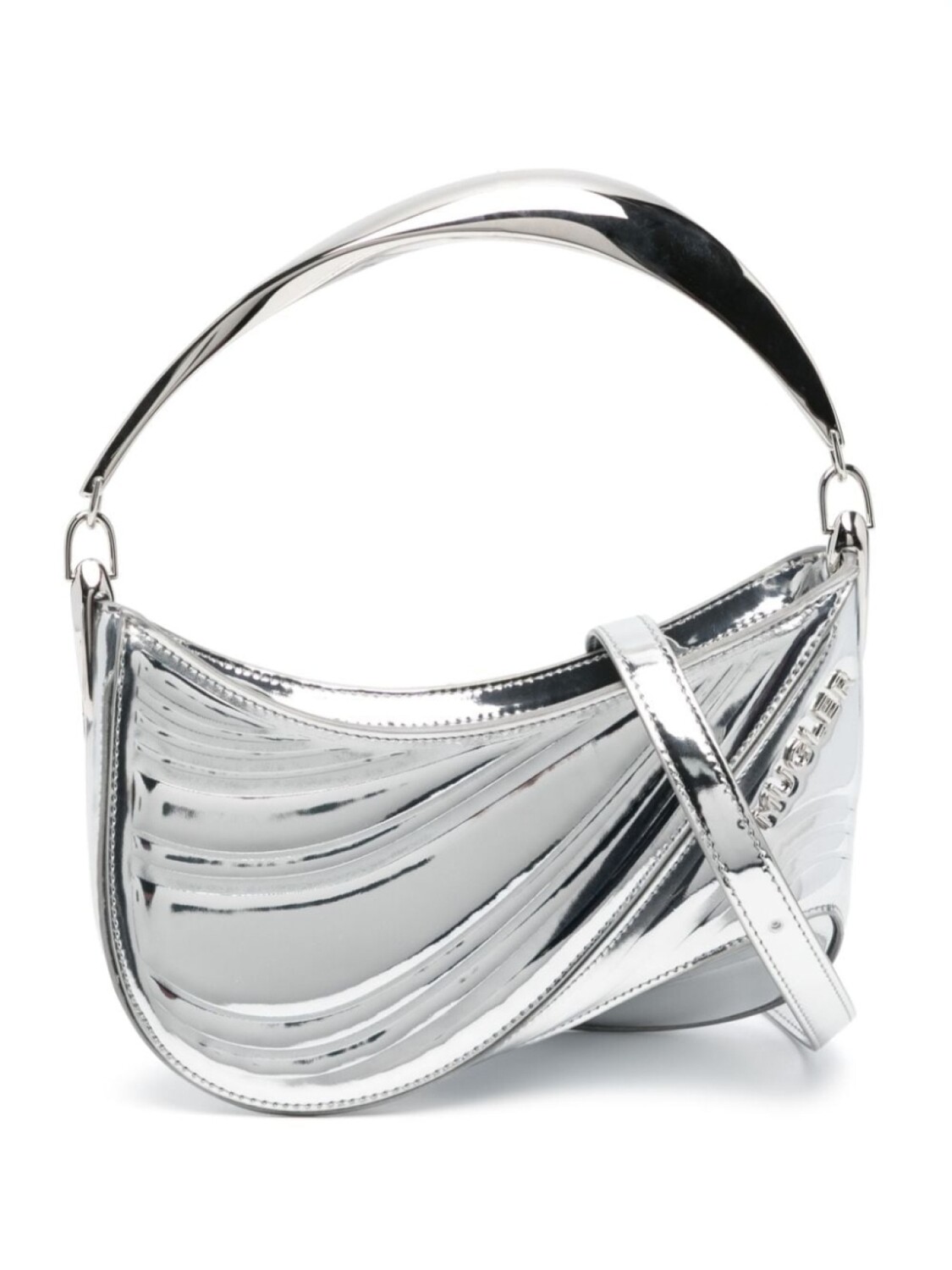 

Mugler сумка на плечо Curve 01, серебристый