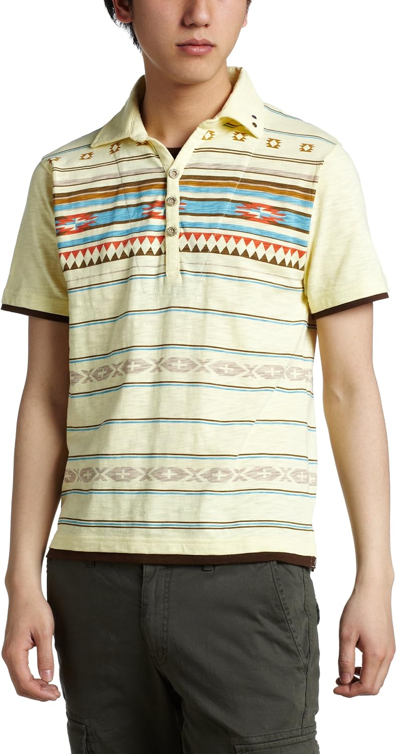 

Розовая поло с этнической серф-бордюрной полосой от Pink Ponk Pincponc