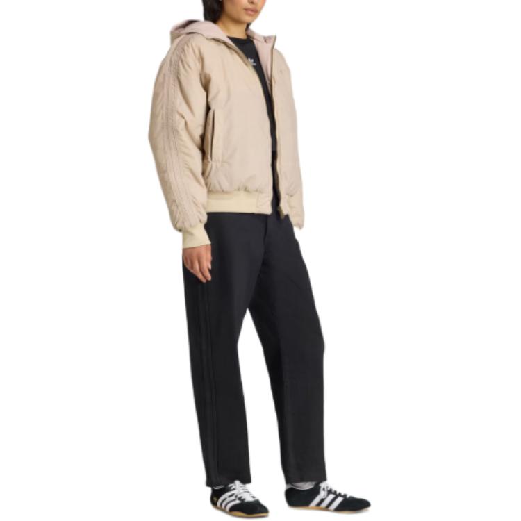 Adidas Originals Куртка-бомбер FW25 реверсивная женская, Gray Stone Khaki Brown/Wonder Taupe — фото 3