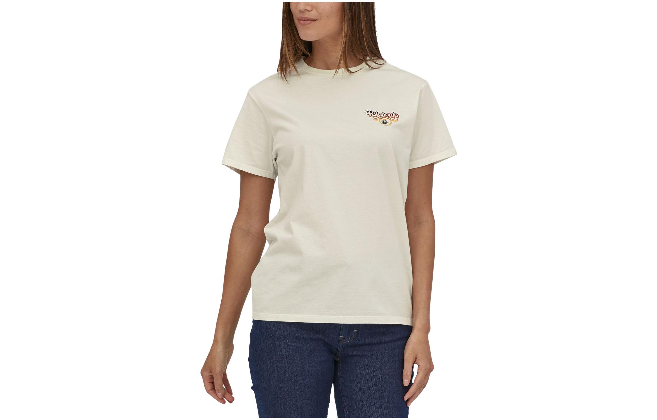 Футболка Unisex Patagonia Lip Curl, цвет берёзово-белый — фото 2