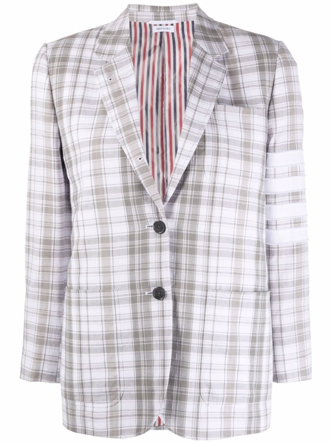 

Thom Browne пиджак в клетку, белый
