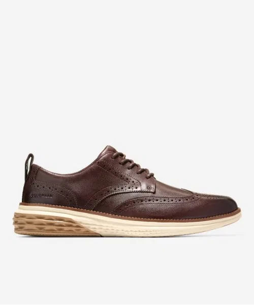 Мужские туфли Cole Haan Grand Harrison Wingtip из натуральной кожи коричневые