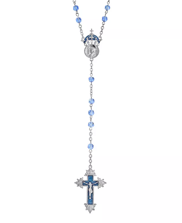 

Четки «Царь царей» с серебристой эмалью и сапфировым оттенком Symbols Of Faith, silver-tone