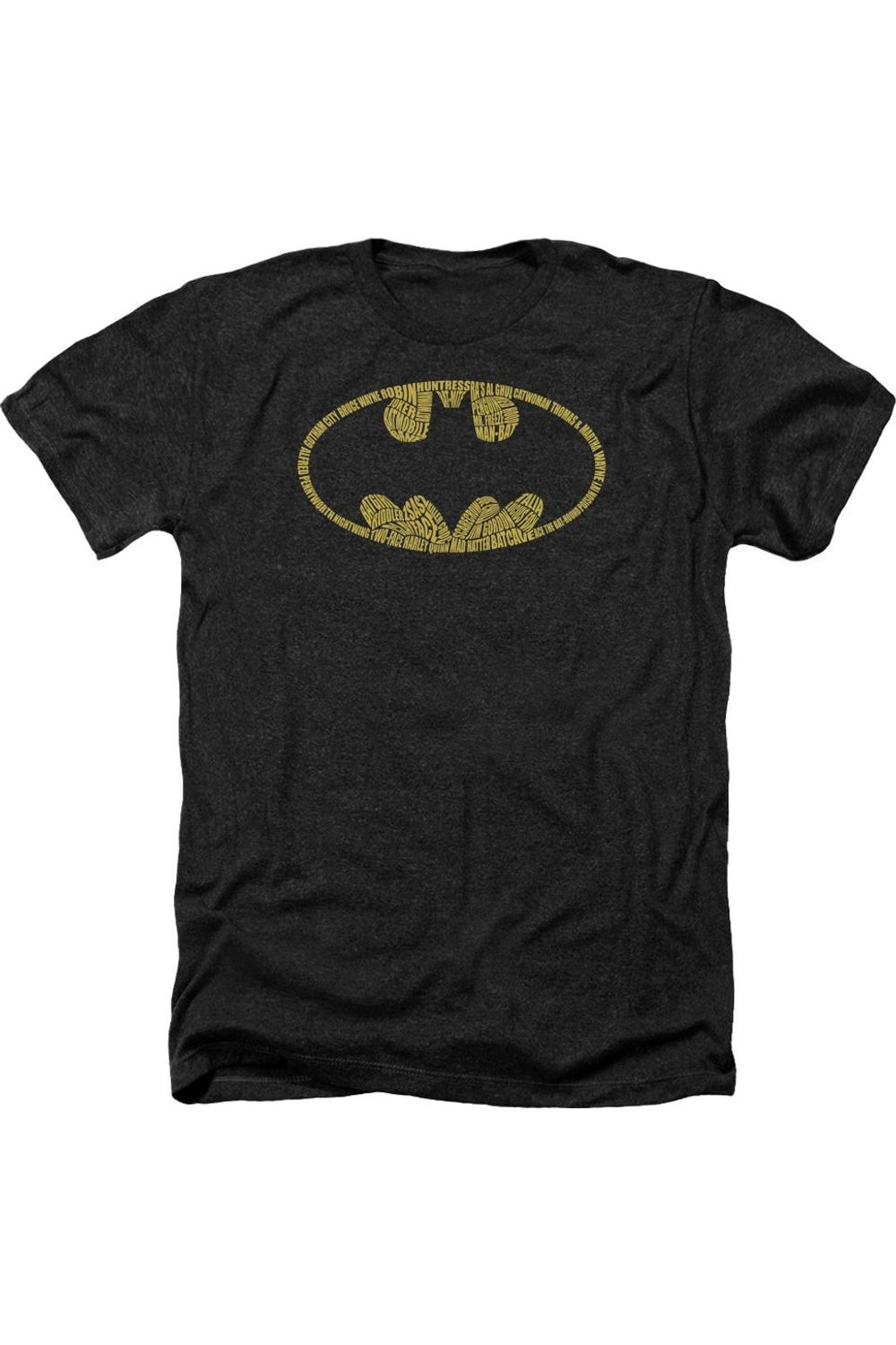 

Футболка/футболка с логотипом Batman Word для взрослых Heather Gildan, черный