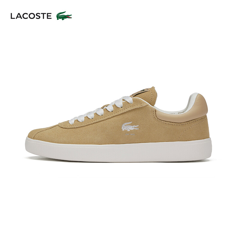

Кроссовки женские Lacoste повседневные, светло - коричневый / белый