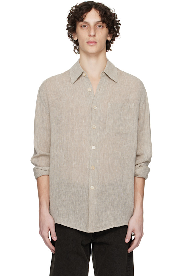 

Рубашка Above Our Legacy, цвет pollen dust sparse crepe weave