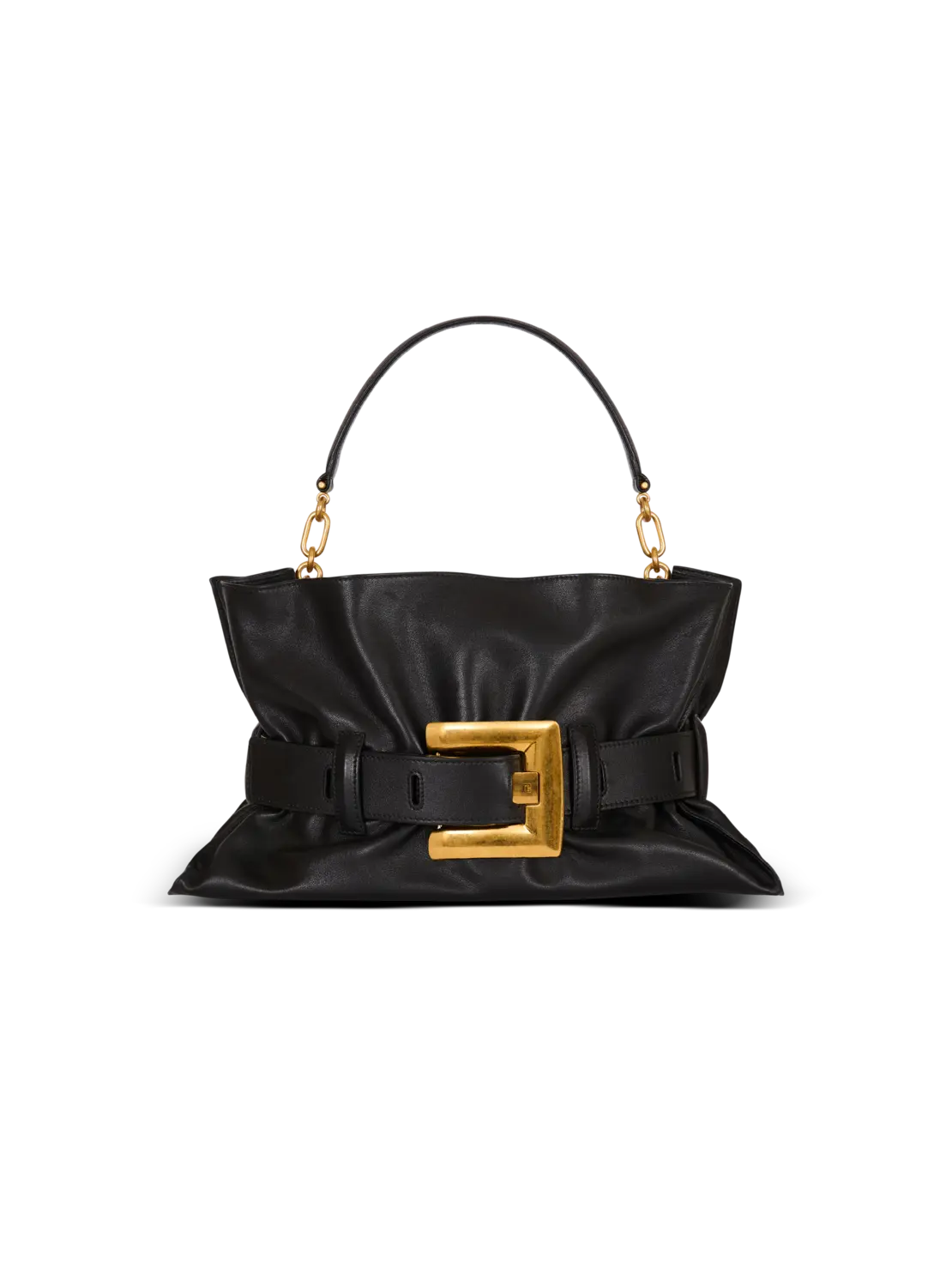 

Сумка Medium Anthem из телячьей кожи Balmain, желтый/хаки/черный/розовый