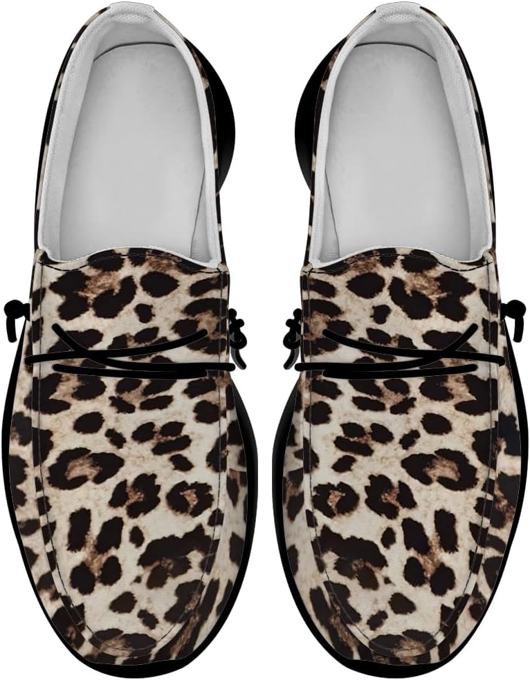 

Лоферы Quorax с леопардовым принтом для женщин и мужчин, слипоны, обувь для ходьбы, подарки для женщин и мужчин, черный/коричневый