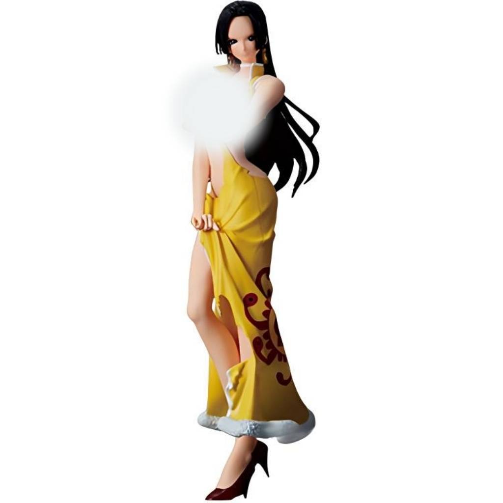

BANPRESTO Boa Hancock Glass Factory, One Piece, Sparkling Charm, Empress Of Women's, желтое платье