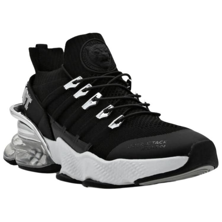 Низкие повседневные кроссовки Unisex черно-белые PLEIN SPORT — фото 3