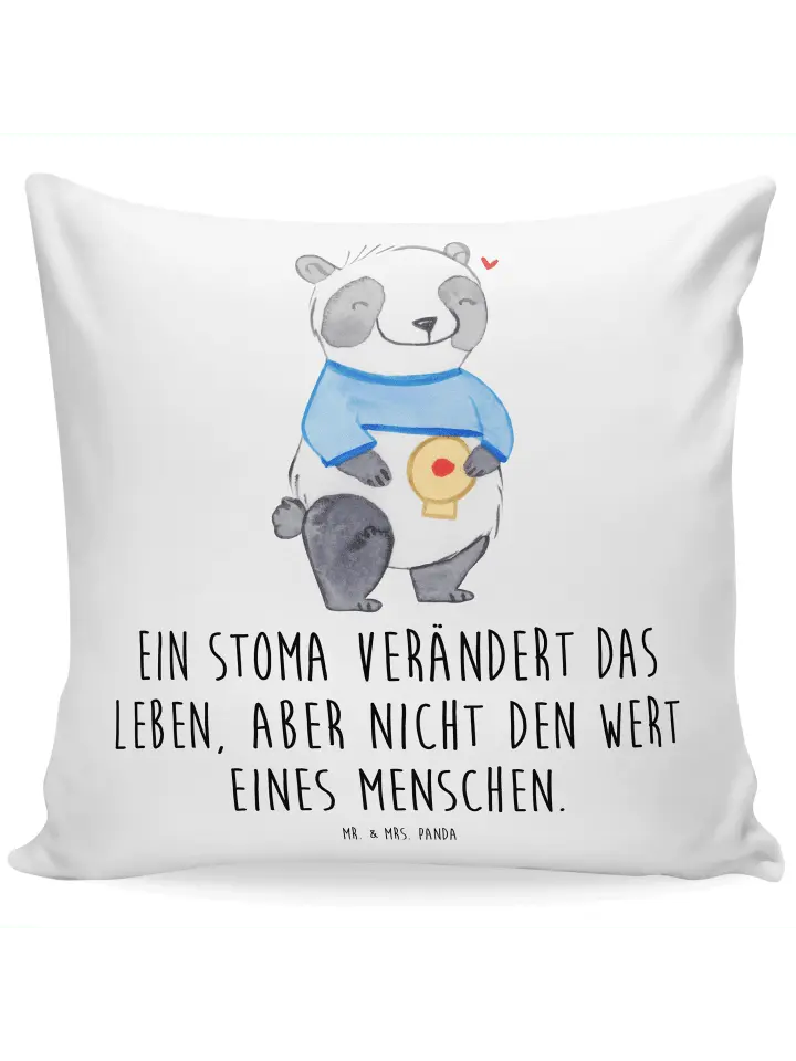 

Подушка Mr & Mrs Panda 40x40 Panda künstlicher Darmausgang, белый