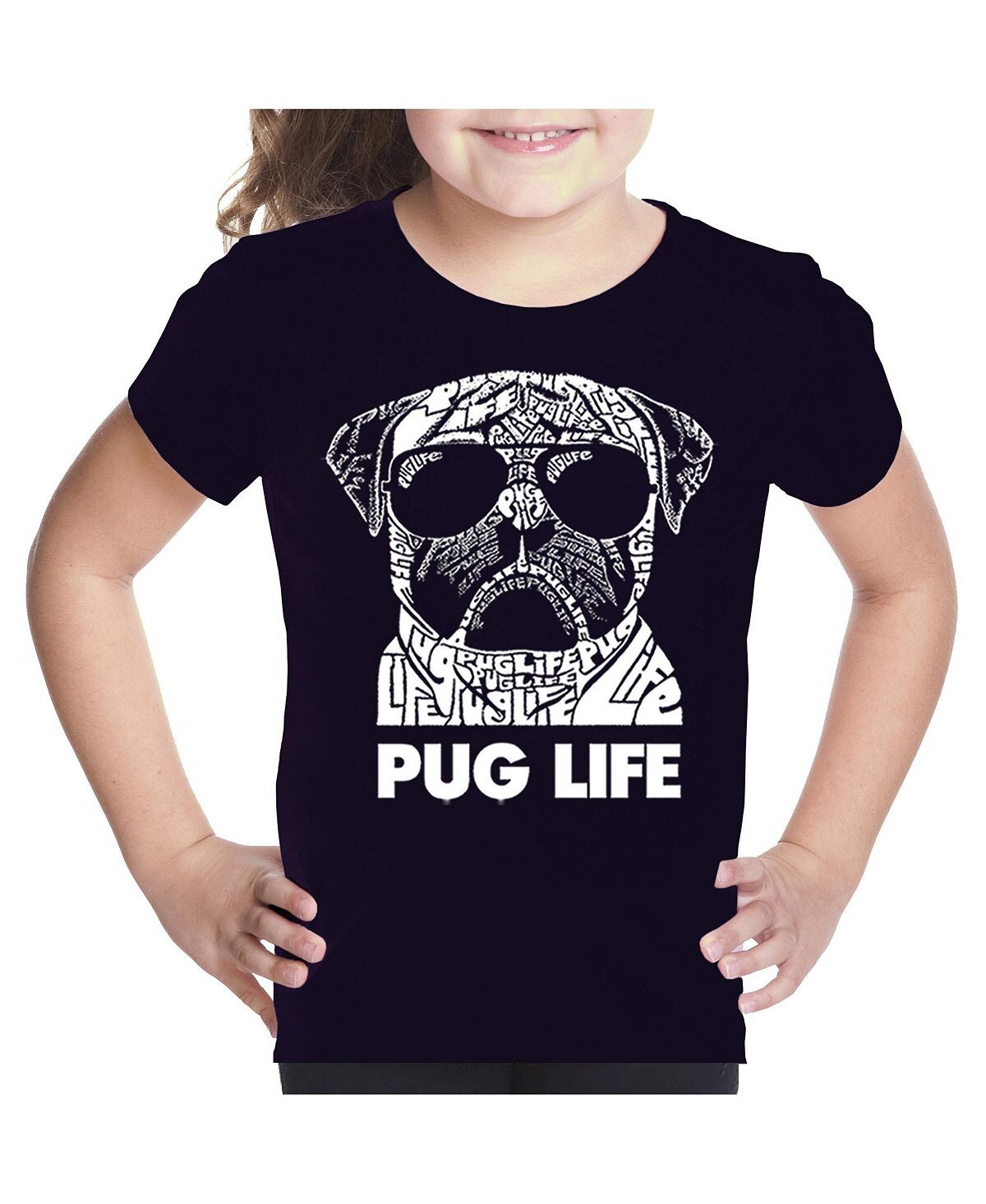 

Футболка с надписью «Big Girl's Word Art» - Pug Life LA Pop Art