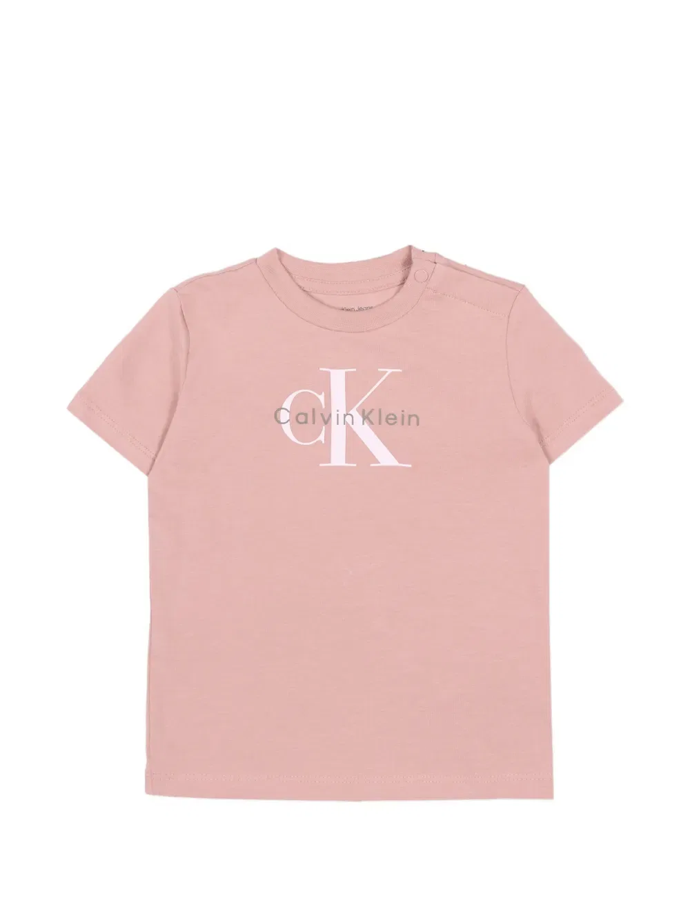 Футболка с коротким рукавом и логотипом Calvin Klein Kids, розовый