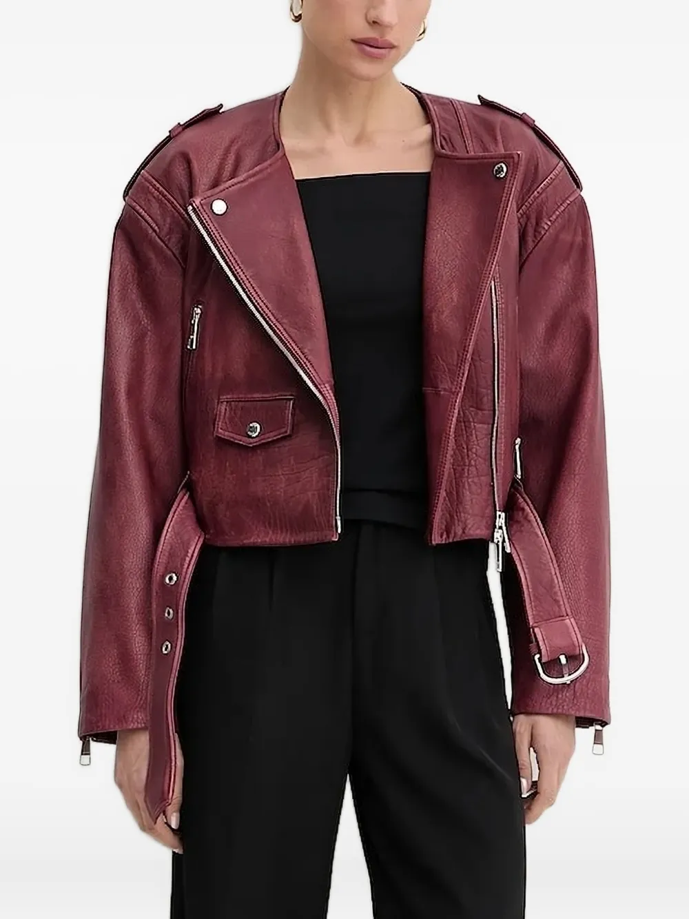 

Топ с квадратным вырезом и короткими рукавами Boss, черный