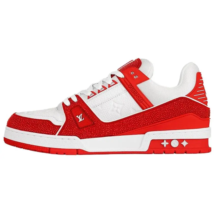 

LOUIS VUITTON Кроссовки для скейтбординга Trainer Low Top, красные, мужские