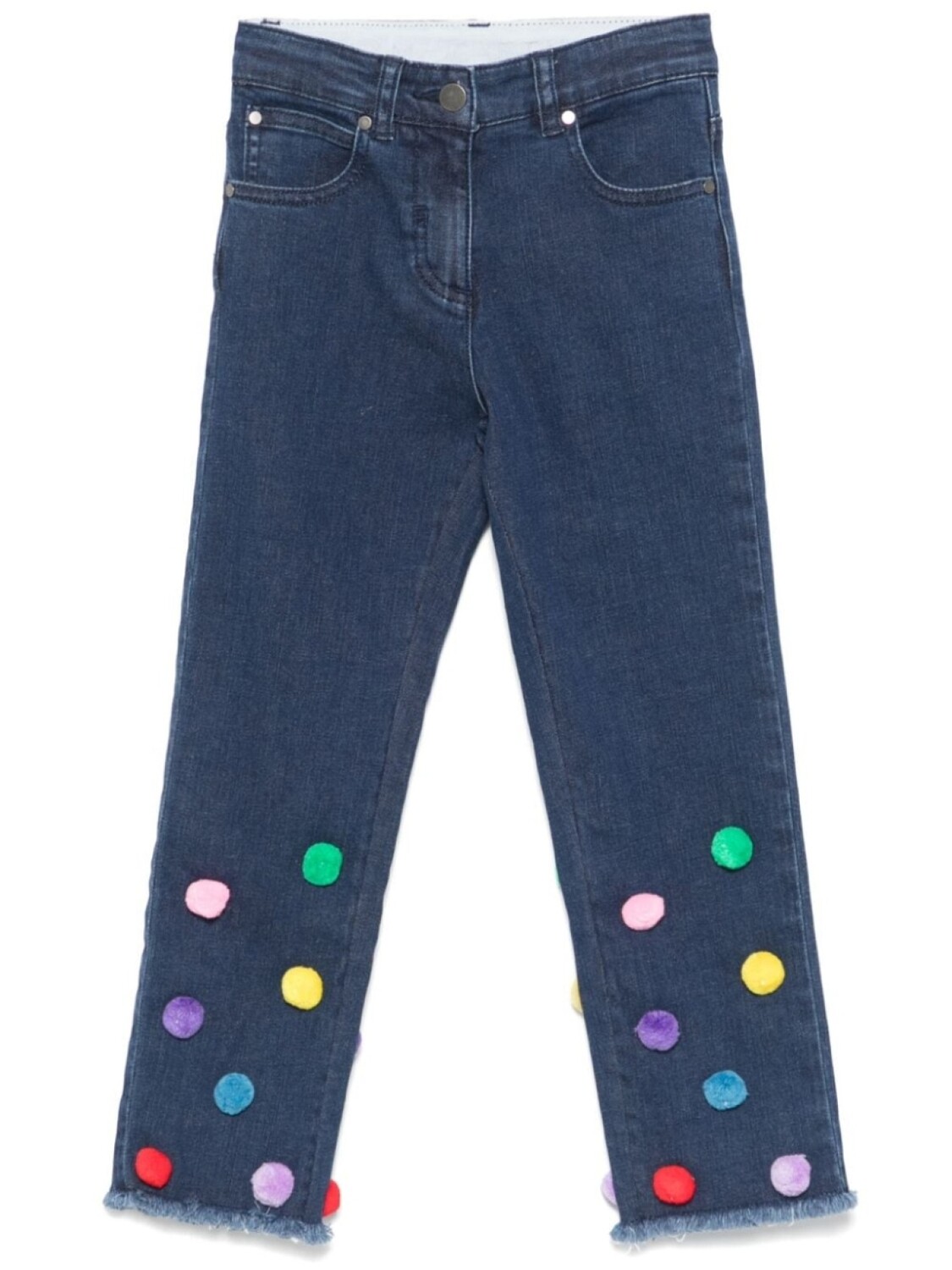

Stella McCartney Kids джинсы с помпоном, синий